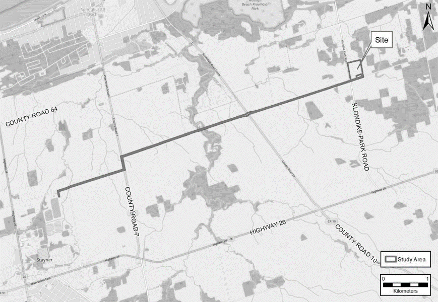Long Term Water Supply to Clearview, Community of Stayner - Study Area Map