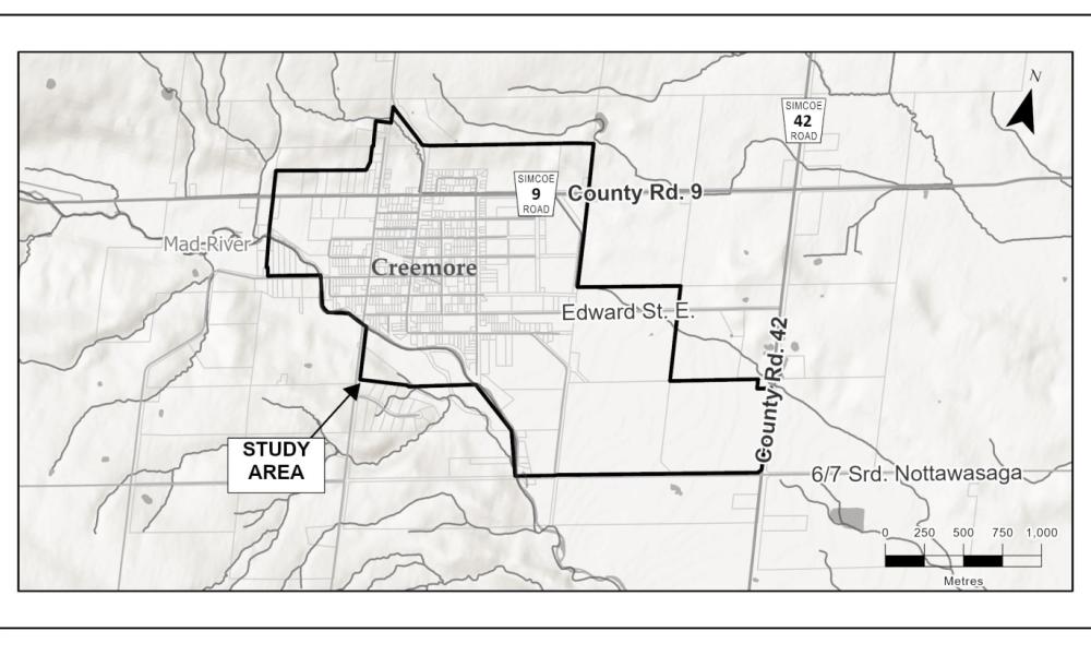 Creemore Master Servicing Plan Study Area