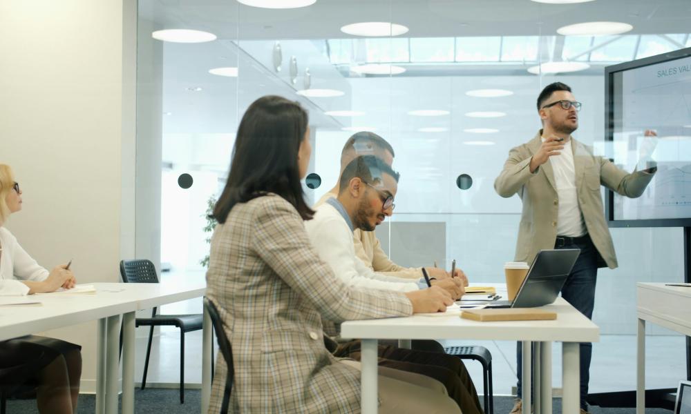 People attending a presentation