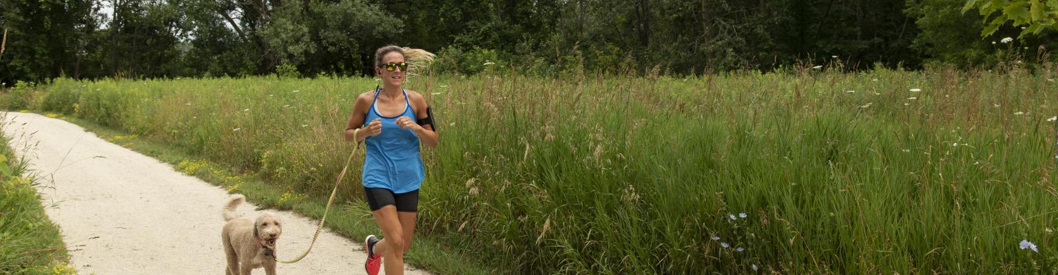 Running in the Clearview EcoPark